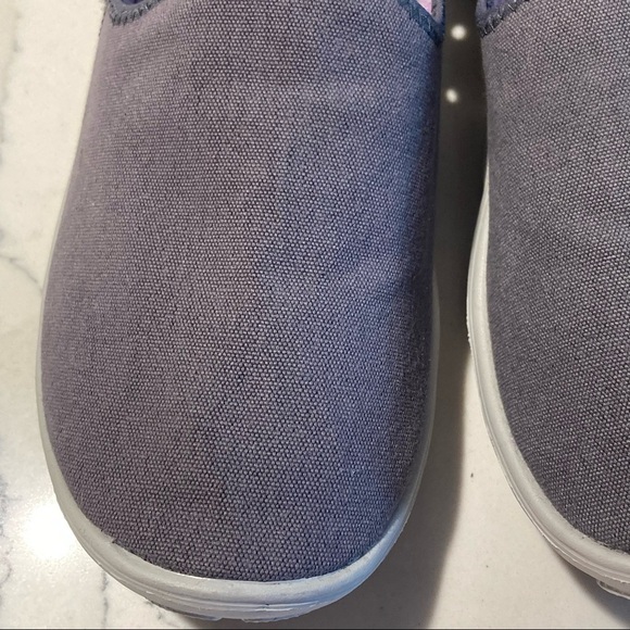 CROCS Sz 11  Busy Day Slip On Removable Insole Canvas Toe Cap Rubber Soles - Picture 9 of 12